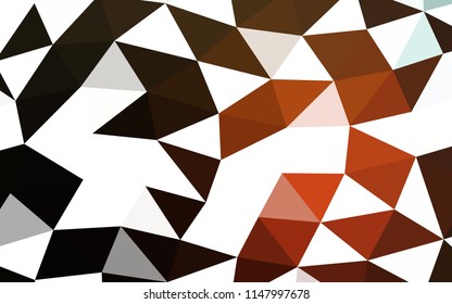 Dark Orange vector hexagon mosaic triangle mosaic. A sample with polygonal shapes. Brand new design for your business.