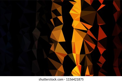 Dark Orange vector hexagon mosaic texture. Colorful abstract illustration with gradient. The textured pattern can be used for background.