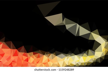 Dark Orange vector hexagon mosaic template. A vague abstract illustration with gradient. The template can be used as a background for cell phones.