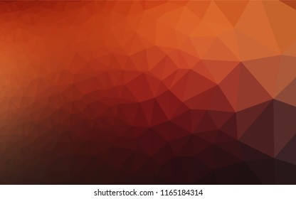 Dark Orange vector hexagon mosaic texture. A completely new color illustration in a vague style. Brand new design for your business.