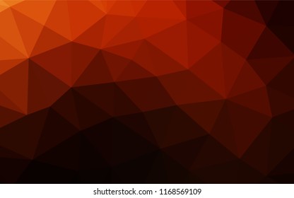 Dark Orange vector hexagon mosaic template. Brand new colored illustration in blurry style with gradient. The textured pattern can be used for background.