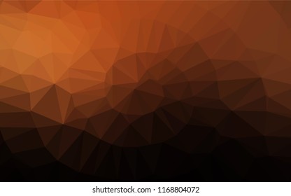 Dark Orange vector hexagon mosaic cover. An elegant bright illustration with gradient. The completely new template can be used for your brand book.