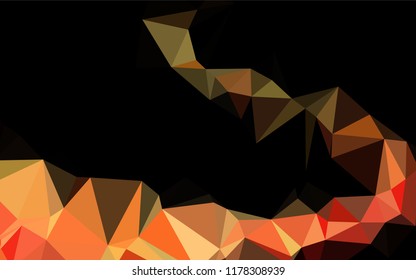 Dark Orange vector hexagon mosaic template. An elegant bright illustration with gradient. A new texture for your design.