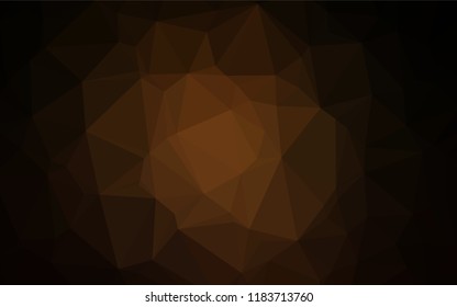 Dark Orange vector hexagon mosaic texture. Shining colored illustration in a Brand new style. The textured pattern can be used for background.