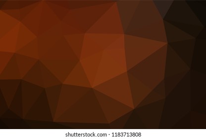 Dark Orange vector hexagon mosaic template. A completely new color illustration in a vague style. The polygonal design can be used for your web site.