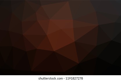 Dark Orange vector hexagon mosaic cover. Brand new colored illustration in blurry style with gradient. The polygonal design can be used for your web site.