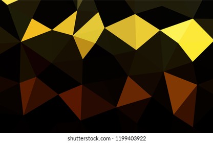Dark Orange vector hexagon mosaic texture. A sample with polygonal shapes. Brand new style for your business design.