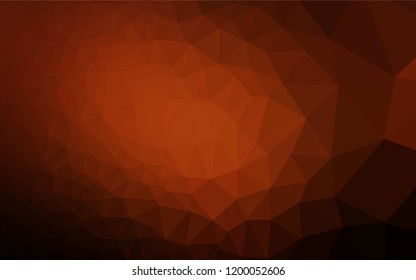 Dark Orange vector hexagon mosaic cover. Shining colored illustration in a Brand new style. A completely new design for your business.