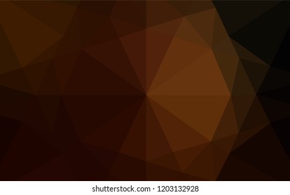 Dark Orange vector hexagon mosaic texture. Shining colored illustration in a Brand new style. The elegant pattern can be used as part of a brand book.