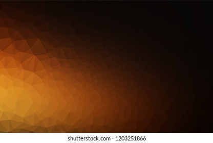 Dark Orange vector hexagon mosaic texture. A completely new color illustration in a vague style. The template can be used as a background for cell phones.