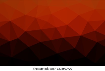 Dark Orange vector hexagon mosaic template. Colorful illustration in abstract style with gradient. The polygonal design can be used for your web site.