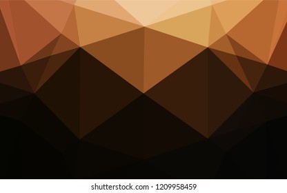 Dark Orange vector hexagon mosaic texture. An elegant bright illustration with gradient. Brand new design for your business.