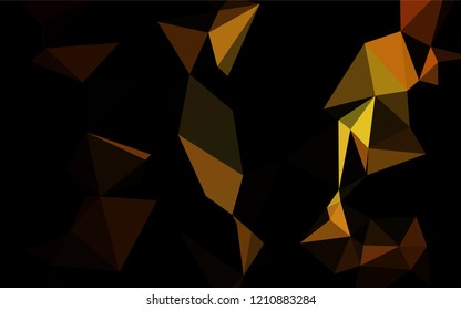 Dark Orange vector hexagon mosaic template. Brand new colored illustration in blurry style with gradient. A completely new template for your business design.