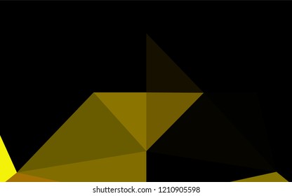 Dark Orange vector hexagon mosaic texture. A sample with polygonal shapes. A completely new design for your business.
