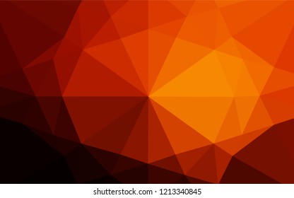 Dark Orange vector hexagon mosaic cover. Creative illustration in halftone style with gradient. The template can be used as a background for cell phones.