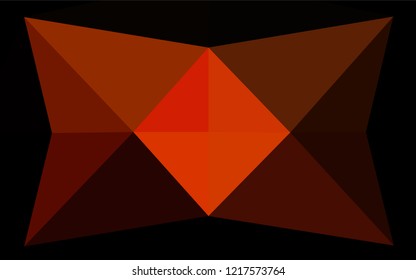 Dark Orange vector hexagon mosaic texture. Shining colored illustration in a Brand new style. The template can be used as a background for cell phones.