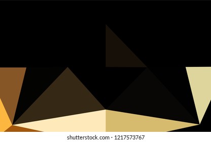 Dark Orange vector hexagon mosaic cover. Creative geometric illustration in Origami style with gradient. The elegant pattern can be used as part of a brand book.