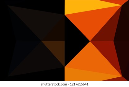 Dark Orange vector hexagon mosaic cover. Brand new colored illustration in blurry style with gradient. A new texture for your design.