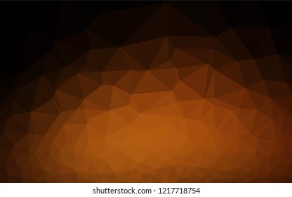 Dark Orange vector hexagon mosaic texture. Colorful abstract illustration with gradient. The polygonal design can be used for your web site.
