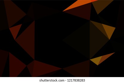 Dark Orange vector hexagon mosaic texture. A sample with polygonal shapes. The completely new template can be used for your brand book.