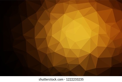 Dark Orange vector hexagon mosaic texture. An elegant bright illustration with gradient. The elegant pattern can be used as part of a brand book.
