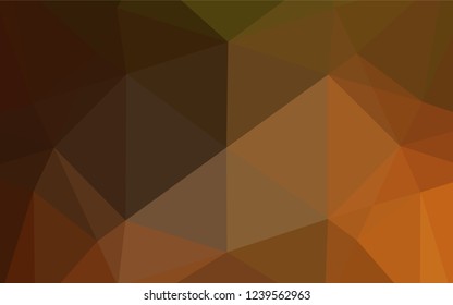Dark Orange vector hexagon mosaic texture. A completely new color illustration in a vague style. Brand new design for your business.