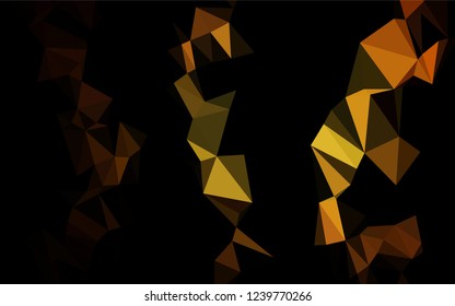 Dark Orange vector hexagon mosaic cover. A sample with polygonal shapes. Brand new design for your business.