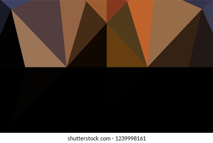 Dark Orange vector hexagon mosaic cover. Creative illustration in halftone style with gradient. The completely new template can be used for your brand book.