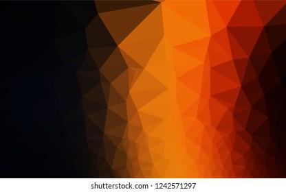 Dark Orange vector hexagon mosaic cover. Modern geometrical abstract illustration with gradient. The completely new template can be used for your brand book.