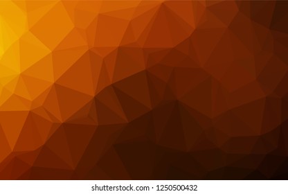 Dark Orange vector hexagon mosaic texture. A sample with polygonal shapes. Brand new design for your business.