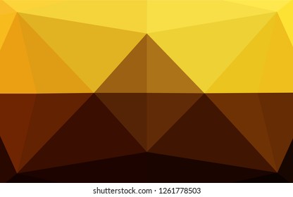 Dark Orange vector hexagon mosaic cover. A vague abstract illustration with gradient. The polygonal design can be used for your web site.