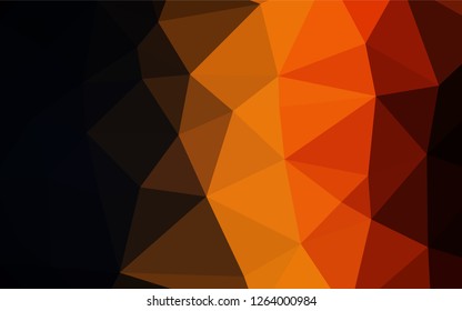 Dark Orange vector hexagon mosaic texture. An elegant bright illustration with gradient. The textured pattern can be used for background.