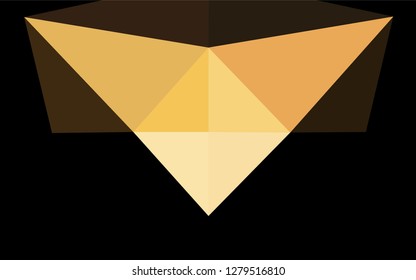 Dark Orange vector hexagon mosaic cover. A sample with polygonal shapes. A new texture for your design.