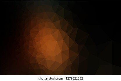 Dark Orange vector hexagon mosaic texture. A vague abstract illustration with gradient. The polygonal design can be used for your web site.
