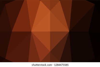 Dark Orange vector hexagon mosaic texture. Brand new colored illustration in blurry style with gradient. The completely new template can be used for your brand book.