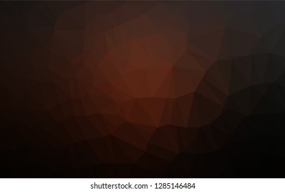 Dark Orange vector hexagon mosaic texture. Creative illustration in halftone style with gradient. A new texture for your design.