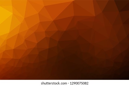 Dark Orange vector hexagon mosaic cover. Colorful abstract illustration with gradient. A new texture for your design.