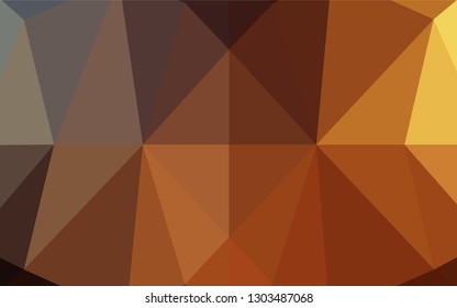 Dark Orange vector hexagon mosaic template. Colorful illustration in abstract style with gradient. Brand new style for your business design.