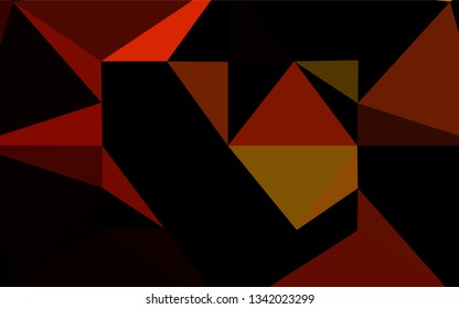 Dark Orange vector hexagon mosaic texture. A sample with polygonal shapes. A new texture for your design.