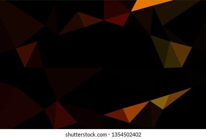Dark Orange vector hexagon mosaic cover. Brand new colored illustration in blurry style with gradient. A completely new design for your business.