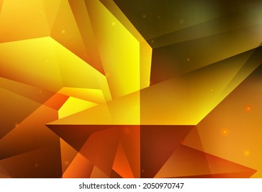 Dark Orange vector Illustration with set of shining colorful abstract circles. Blurred decorative design in abstract style with bubbles. Base for booklets, leaflets