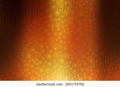Vector de naranja oscuro Ilustración con un conjunto de círculos abstractos coloridos y brillantes. Ilustración abstracta brillante con gotas borrosas de lluvia. Plantilla moderna para la página de inicio.