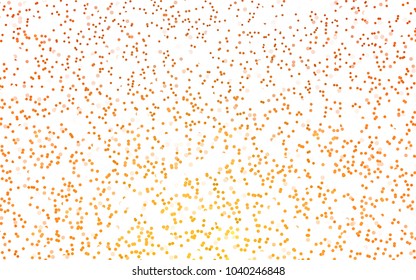 Dark Orange vector illustration which consist of circles. Dotted gradient design for your business. Creative geometric background in halftone style with colored spots.