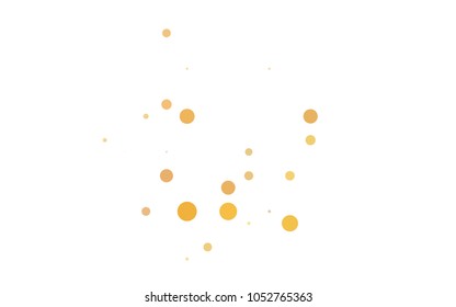Dark Orange vector illustration which consist of circles. Dotted gradient design for your business. Creative geometric background in halftone style with colored spots.