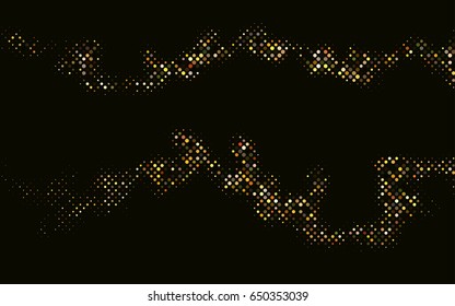 Dark Orange vector illustration which consist of circles. Dotted gradient design for your business. Creative geometric background in halftone style with colored spots.