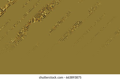 Dark Orange vector illustration which consist of circles. Dotted gradient design for your business. Creative geometric background in halftone style with colored spots.
