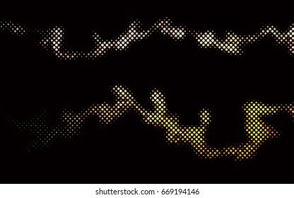 Dark Orange vector illustration which consist of circles. Dotted gradient design for your business. Creative geometric background in halftone style with colored spots.