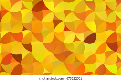 Dark Orange vector illustration which consist of circles. Dotted gradient design for your business. Creative geometric background in halftone style with colored spots.