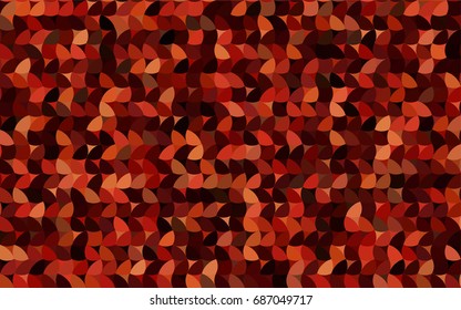 Dark Orange vector illustration which consist of circles. Dotted gradient design for your business. Creative geometric background in halftone style with colored spots.