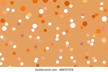 Dark Orange vector illustration which consist of circles. Dotted gradient design for your business. Creative geometric background in halftone style with colored spots.